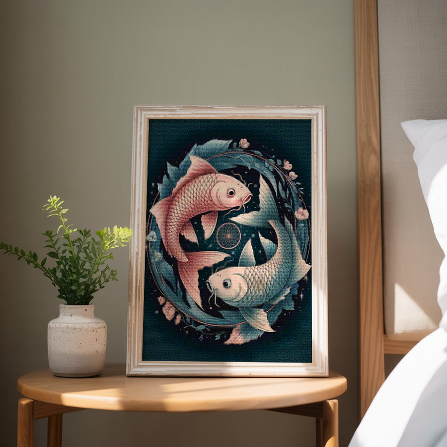 Diamond Painting - Sterrenbeeld - Vissen
