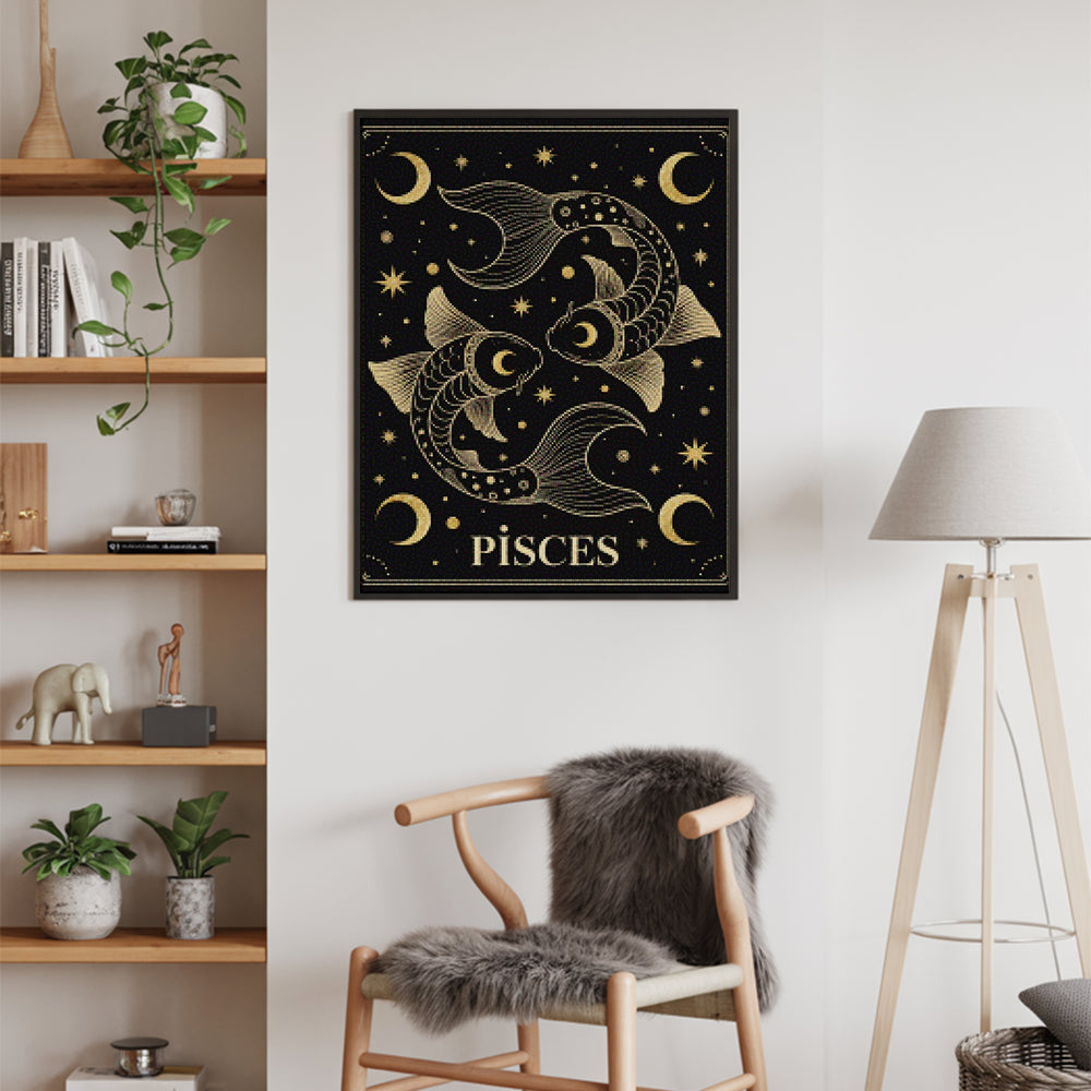 Diamond Painting - Sterrenbeeld - Vissen