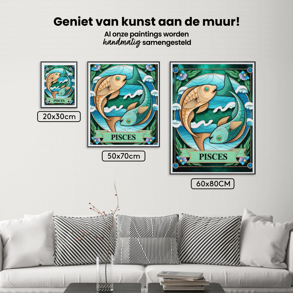 Diamond Painting - Sterrenbeeld - Vissen