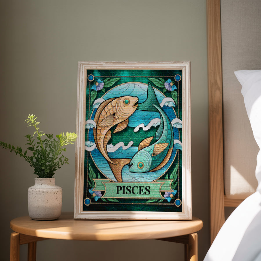 Diamond Painting - Sterrenbeeld - Vissen