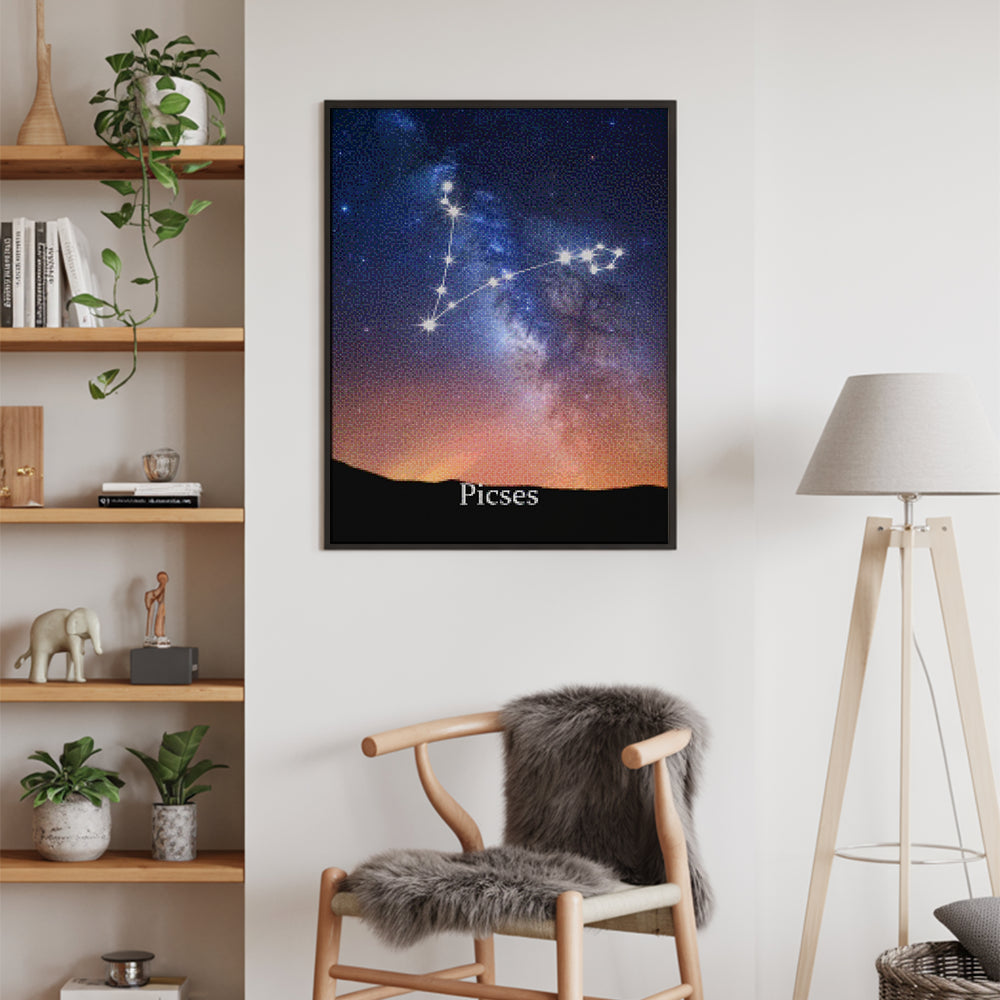 Diamond Painting - Sterrenbeeld - Vissen