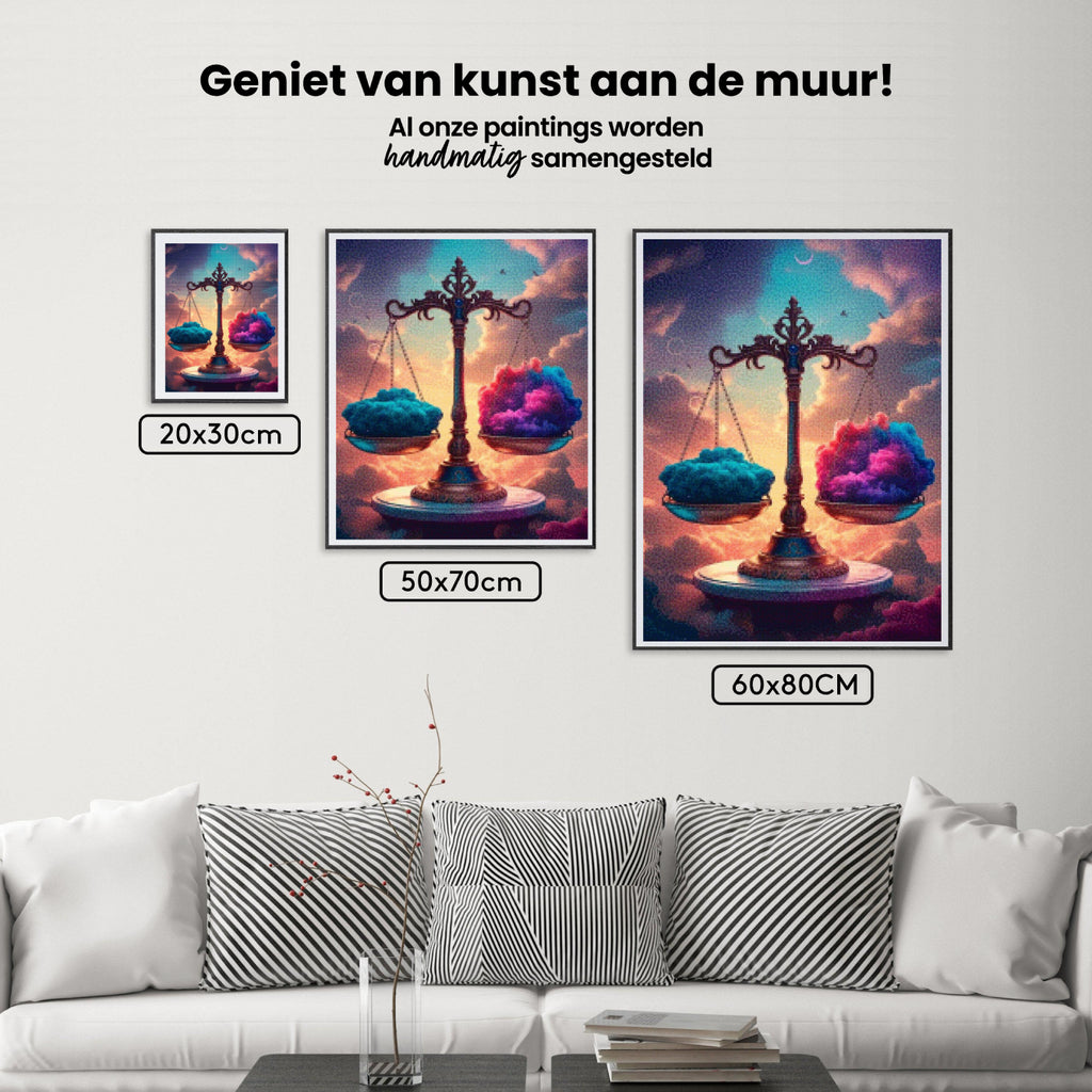 Diamond Painting - Sterrenbeeld - Weegschaal