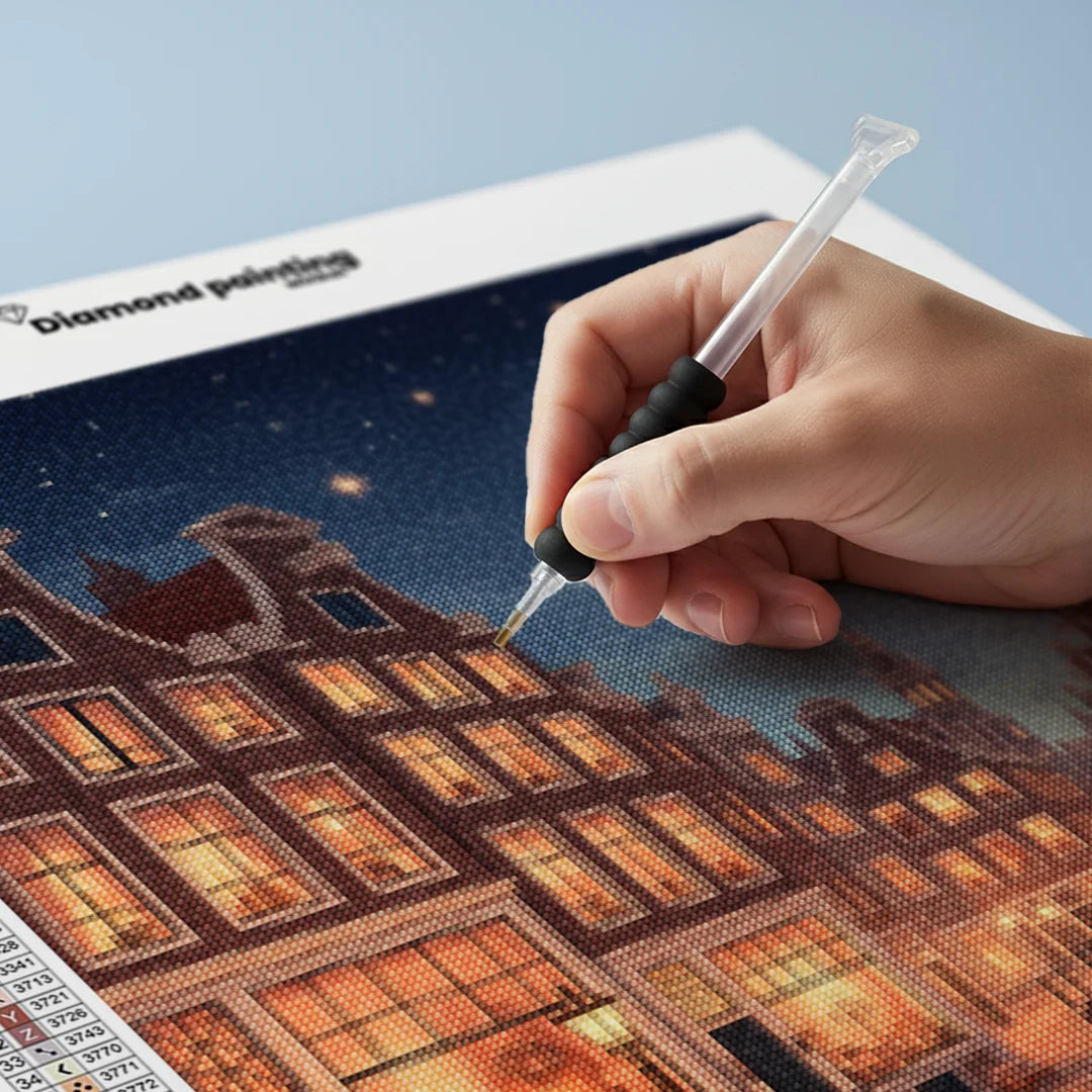 Diamond Painting - Sterrenverlichte avond in Amsterdam