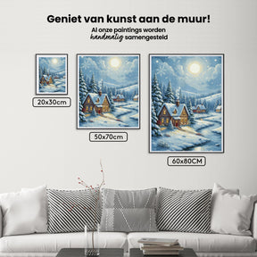 Diamond Painting - Stille nacht sneeuw dorp