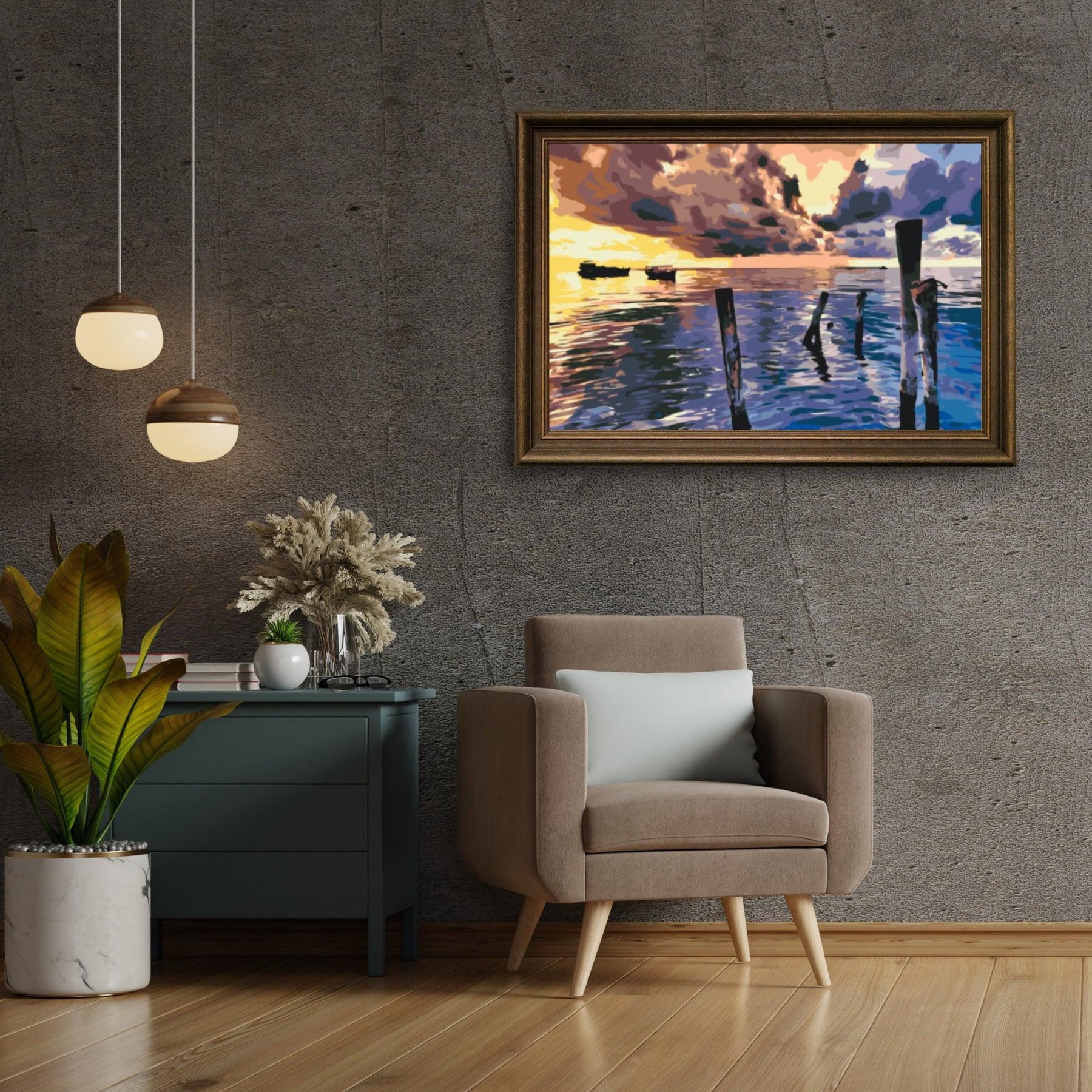 Diamond Painting - Stormachtige zonsondergang - SEOS Shop ®