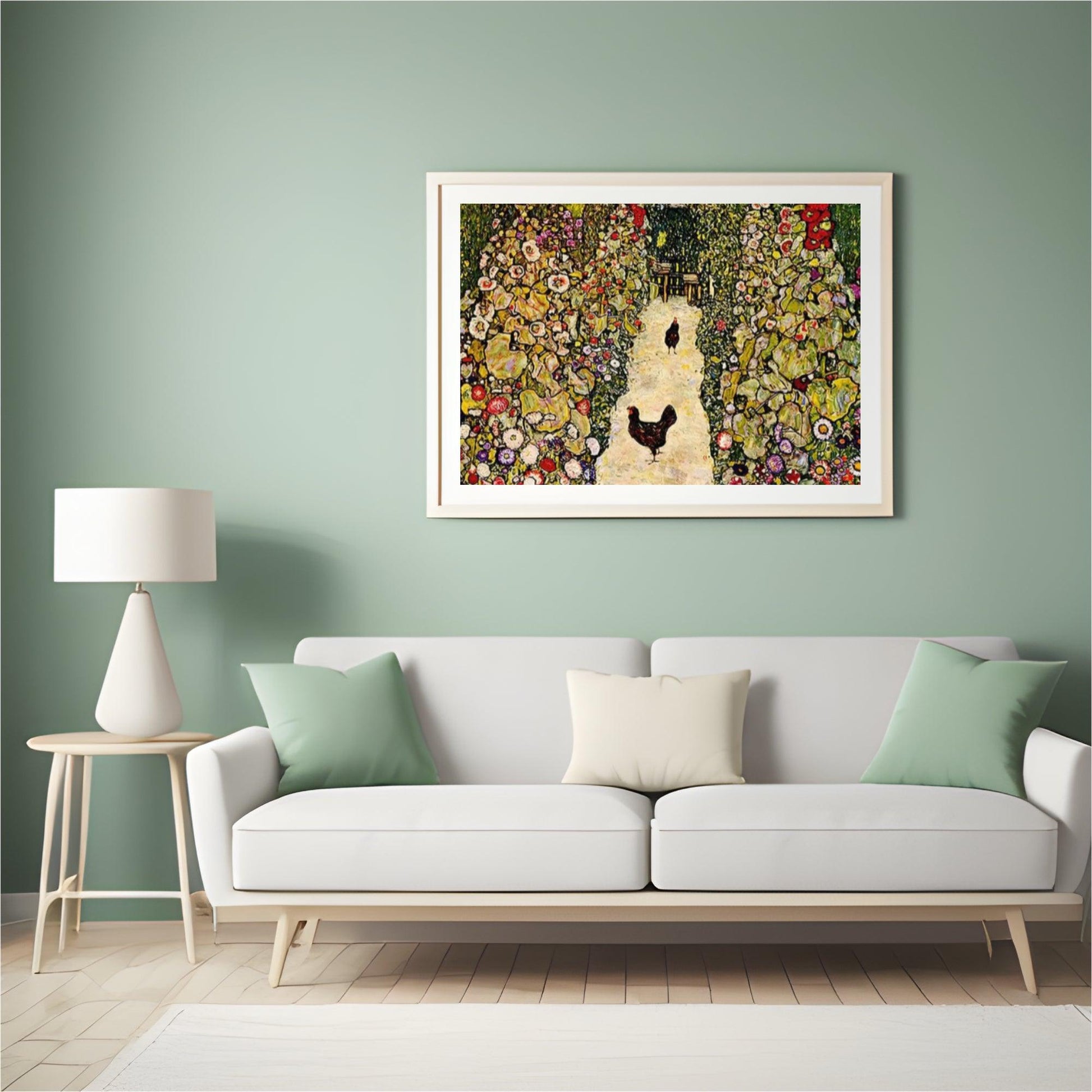 Diamond Painting - Tuinpad met kippen