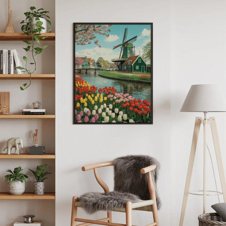 Diamond Painting - Tulpen & Windmolens