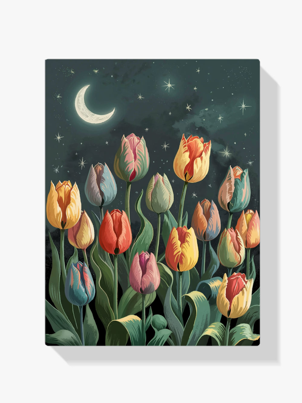 Diamond Painting - Tulpen bij maanlicht