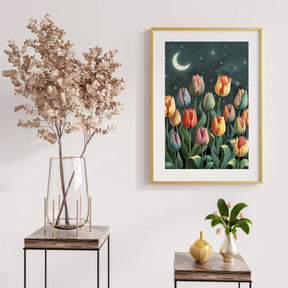 Diamond Painting - Tulpen bij maanlicht