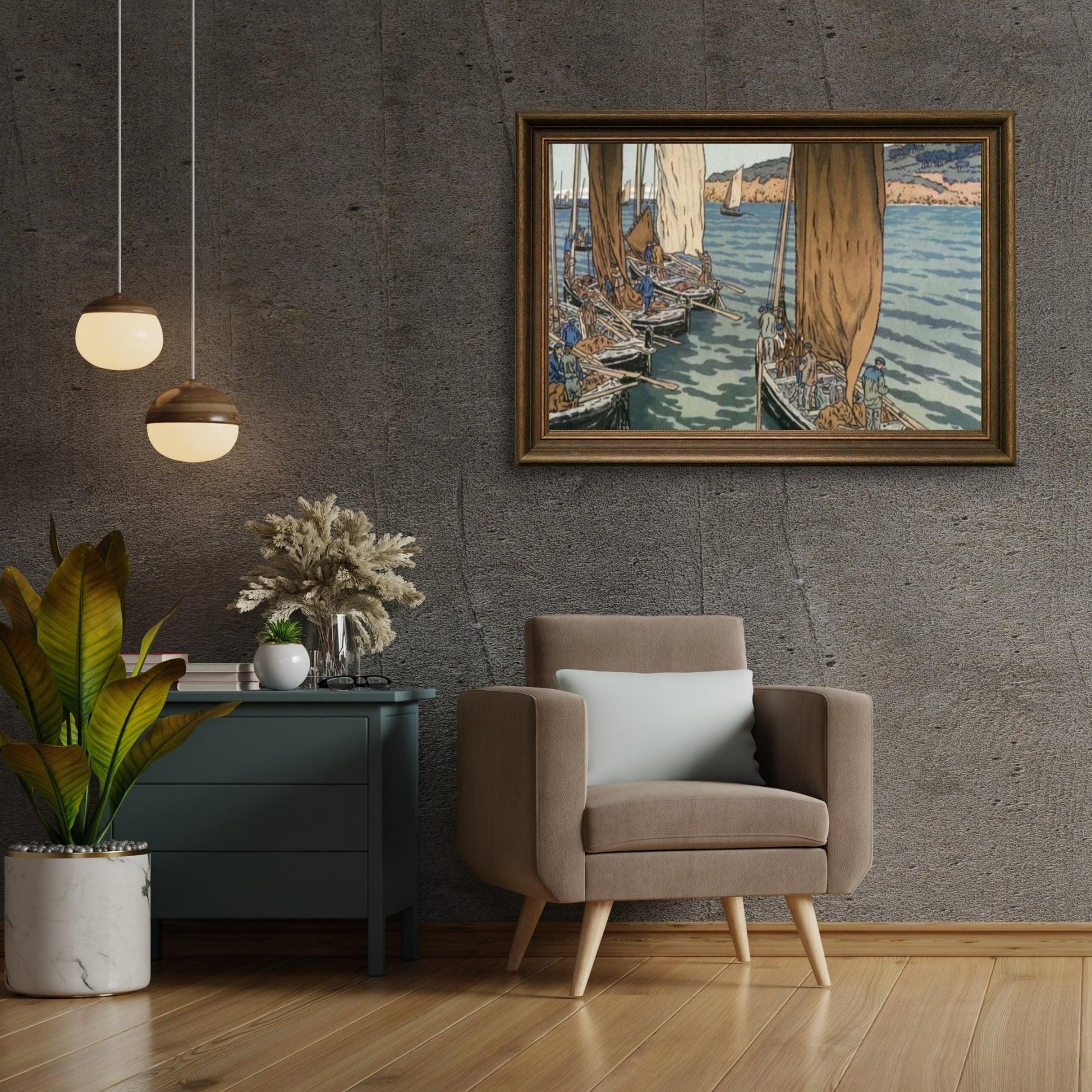 Diamond Painting - Vertrek van boten in Tréboul - SEOS Shop ®