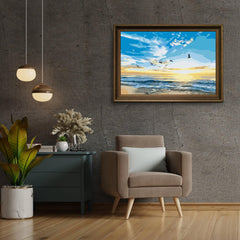 Diamond Painting - Vogels die over de zee vliegen - SEOS Shop ®