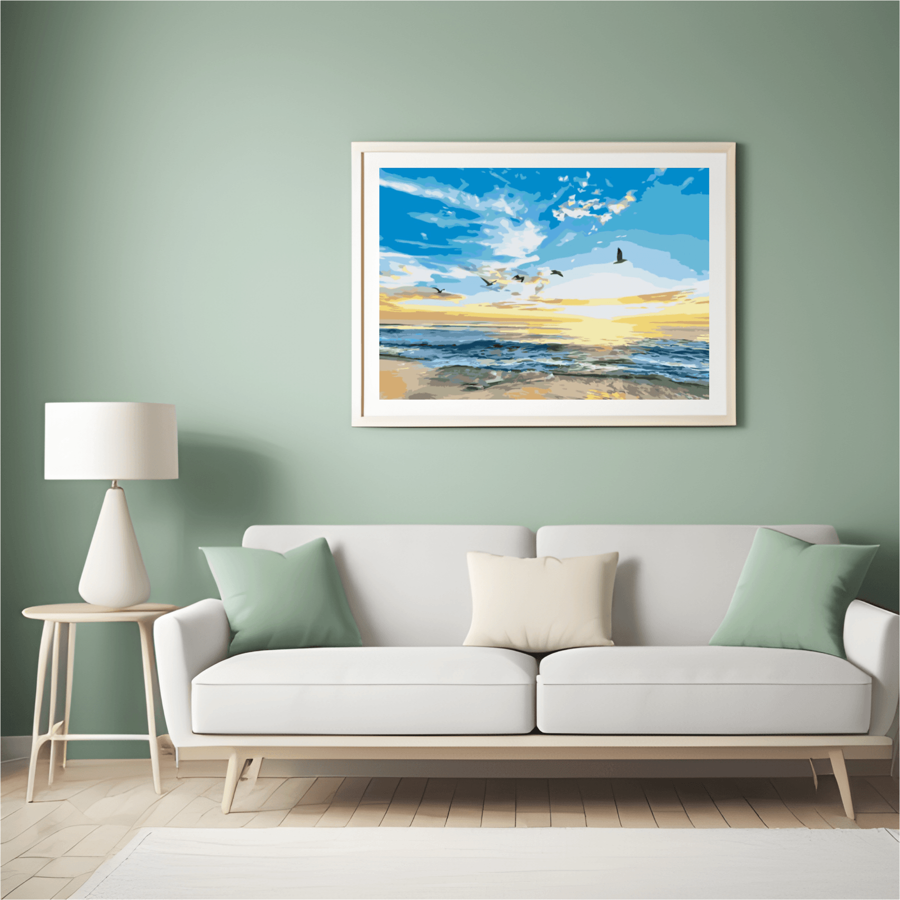 Diamond Painting - Vogels die over de zee vliegen - SEOS Shop ®
