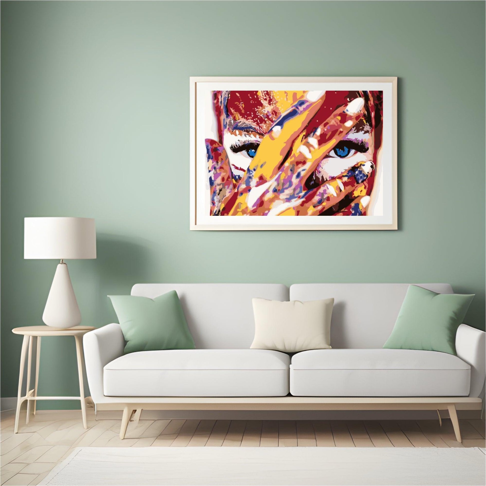 Diamond Painting - Vrouw met blauwe ogen - SEOS Shop ®