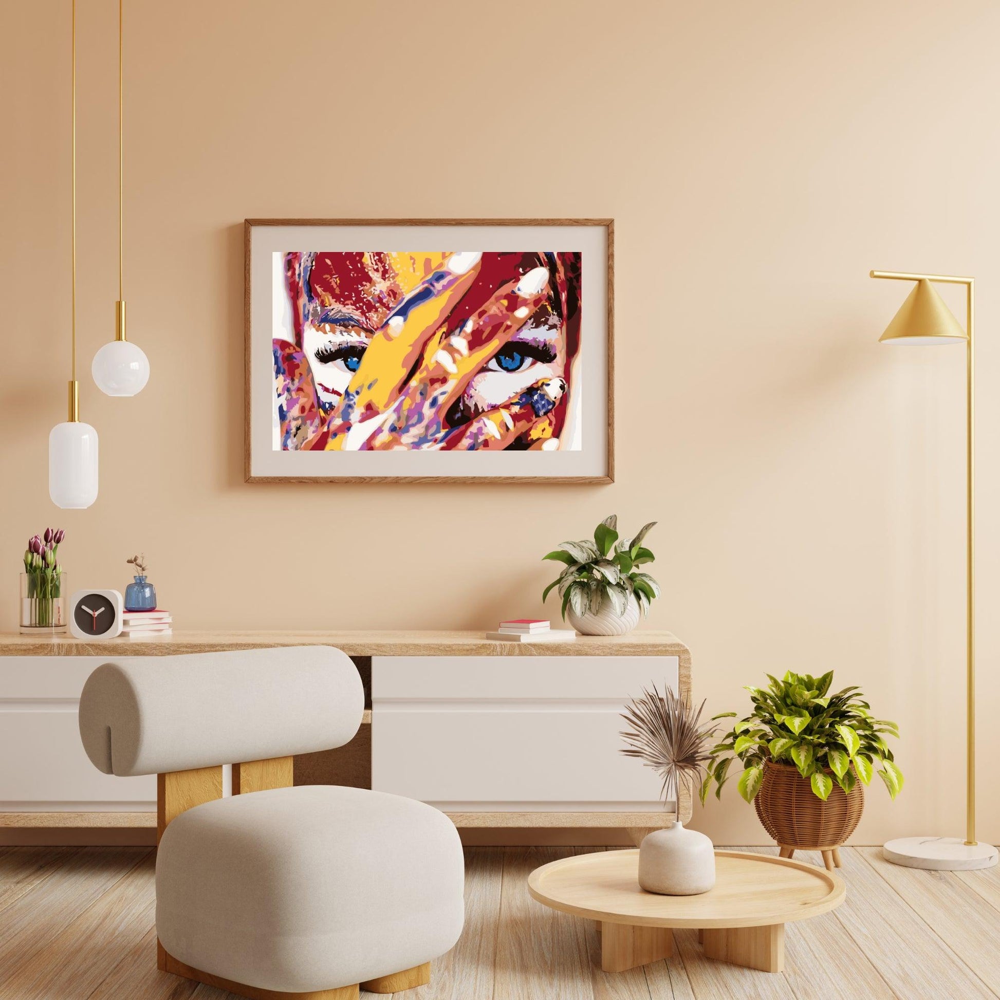 Diamond Painting - Vrouw met blauwe ogen - SEOS Shop ®