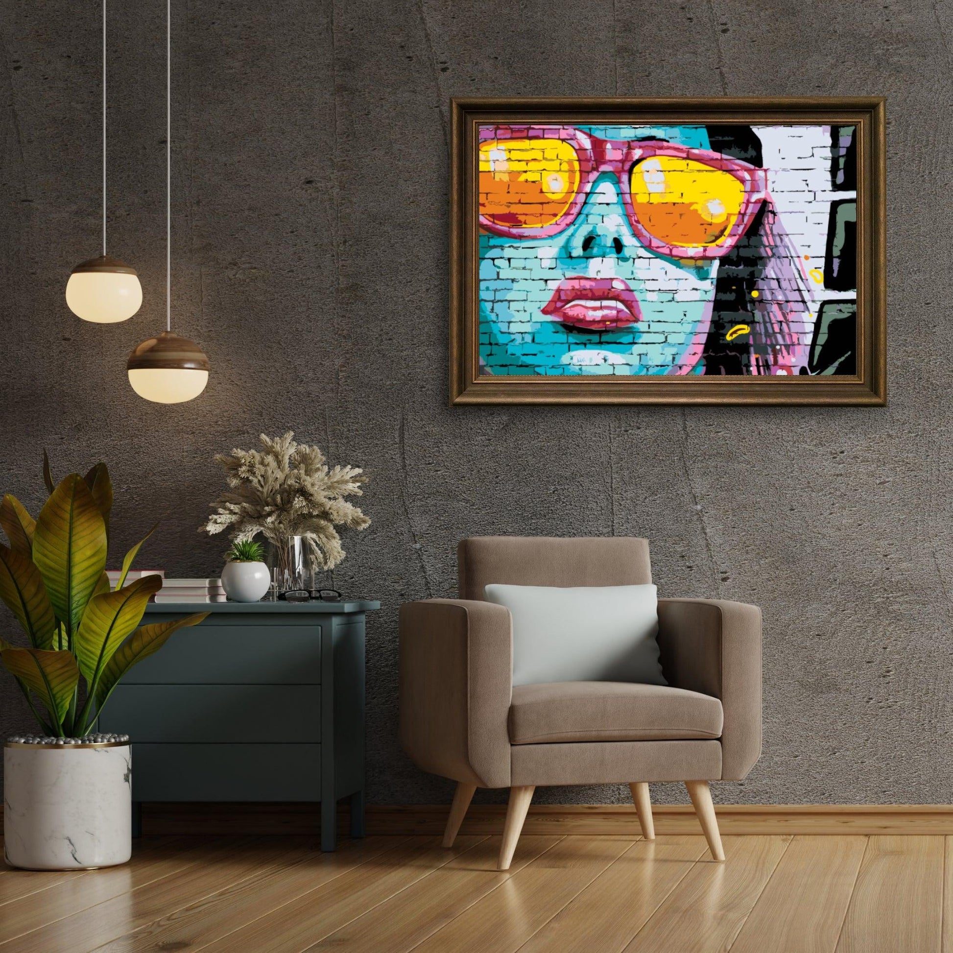 Diamond Painting - Vrouw met roze bril - SEOS Shop ®