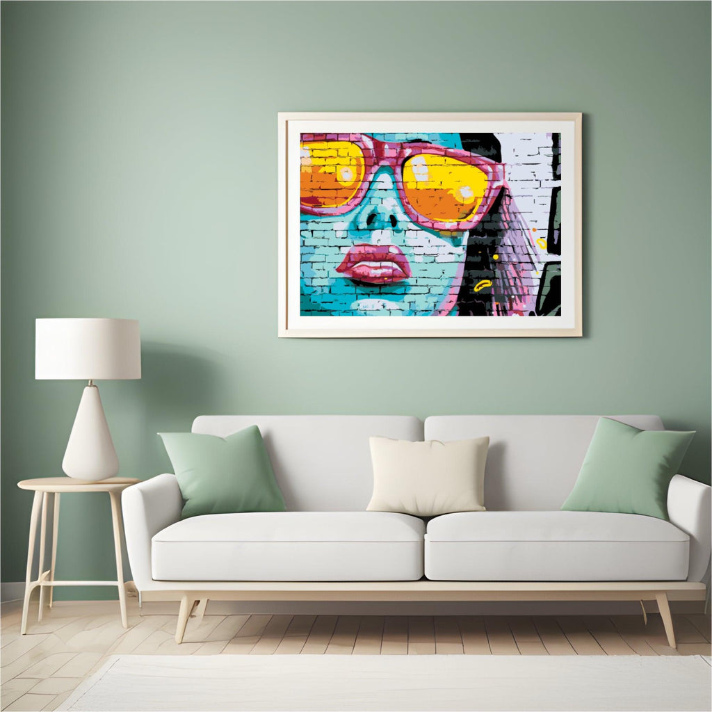 Diamond Painting - Vrouw met roze bril - SEOS Shop ®