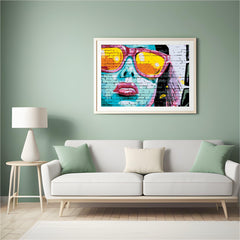 Diamond Painting - Vrouw met roze bril - SEOS Shop ®