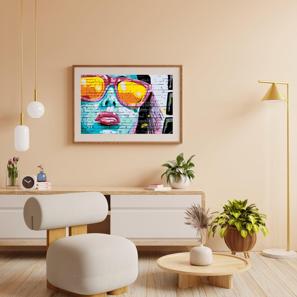 Diamond Painting - Vrouw met roze bril - SEOS Shop ®