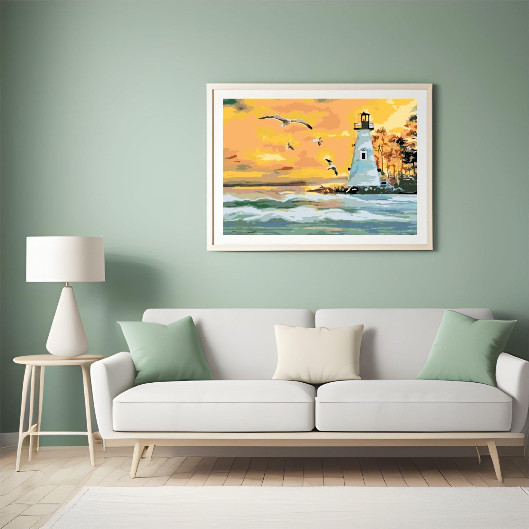 Diamond Painting - Vuurtoren en meeuwen - SEOS Shop ®