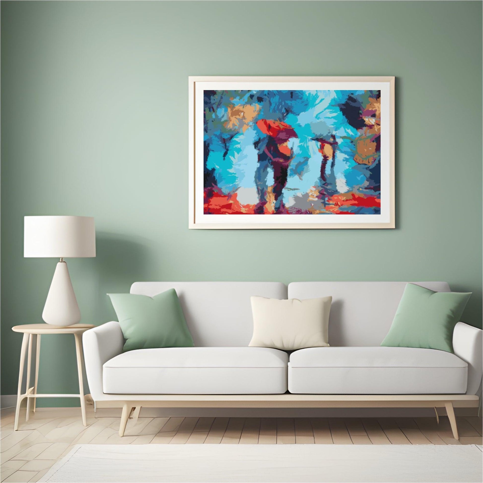 Diamond Painting - Wandeling in de regen - SEOS Shop ®
