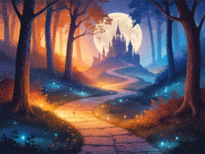 Diamond Painting - Weg naar het Fluisterende Kasteel