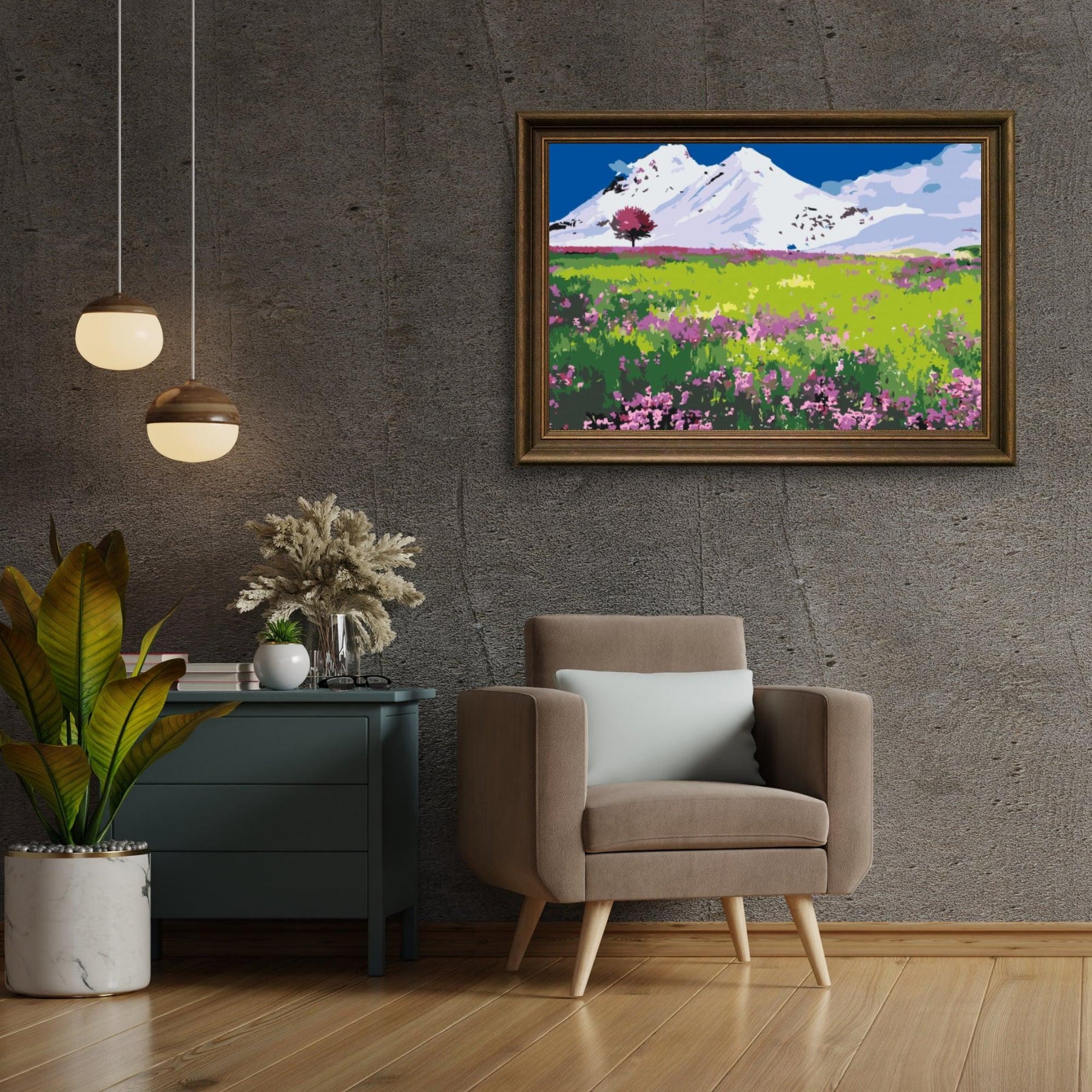 Diamond Painting - Weide midden in de bergen - SEOS Shop ®