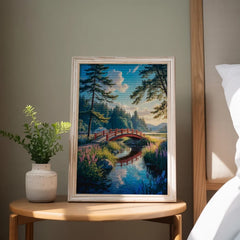 Diamond Painting - Winden over de rode brug