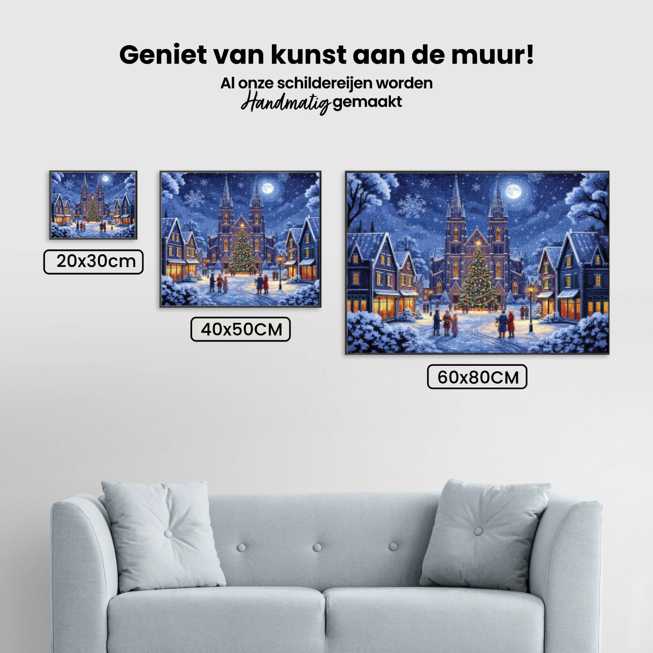 Diamond Painting - Winterkathedraal op kerstavond
