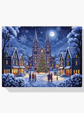 Diamond Painting - Winterkathedraal op kerstavond
