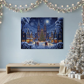 Diamond Painting - Winterkathedraal op kerstavond