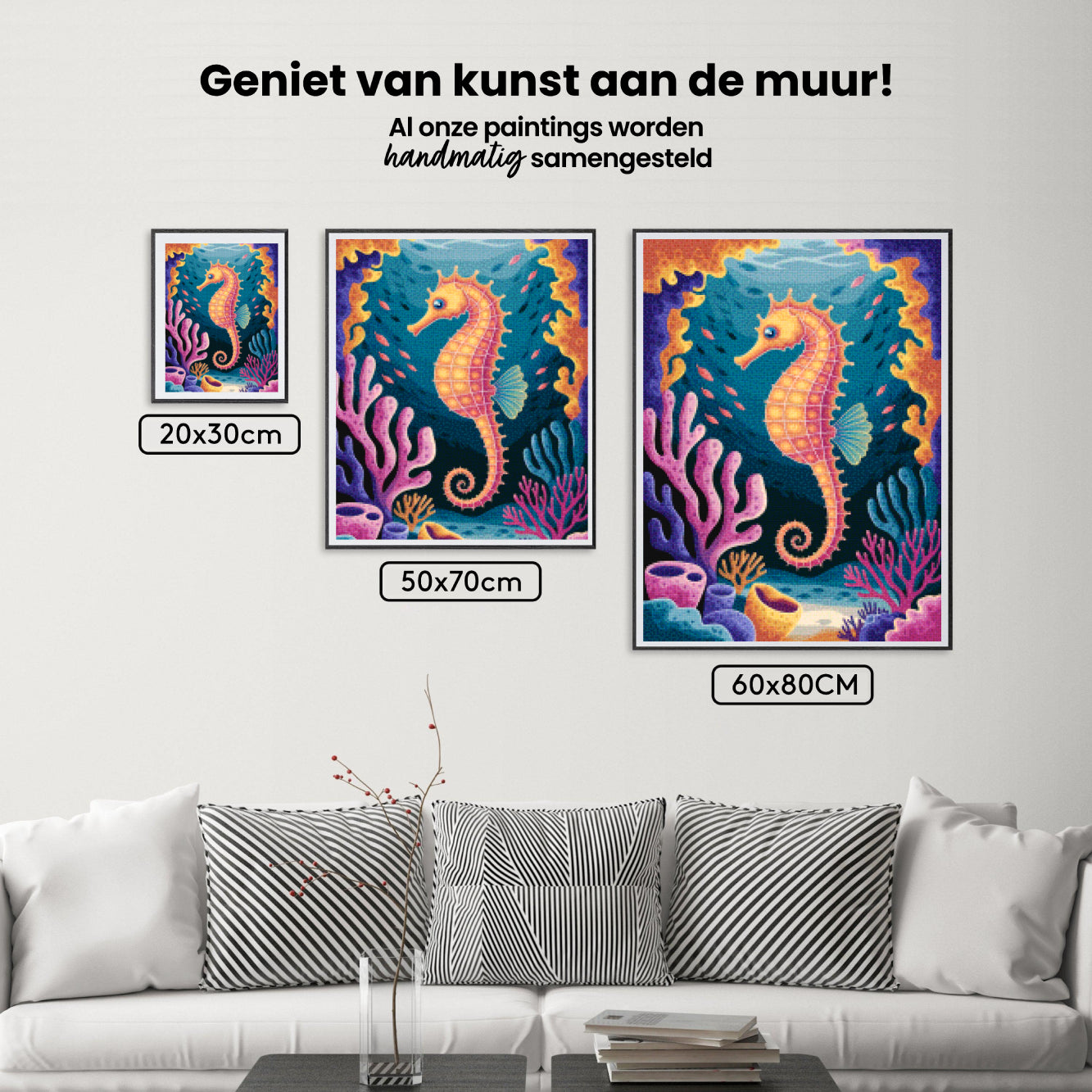 Diamond Painting - Zeepaardje in een kleurrijk koraalrif