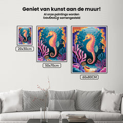 Diamond Painting - Zeepaardje in een kleurrijk koraalrif