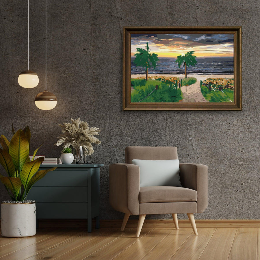 Diamond Painting - Zeestrand en palmbomen - SEOS Shop ®