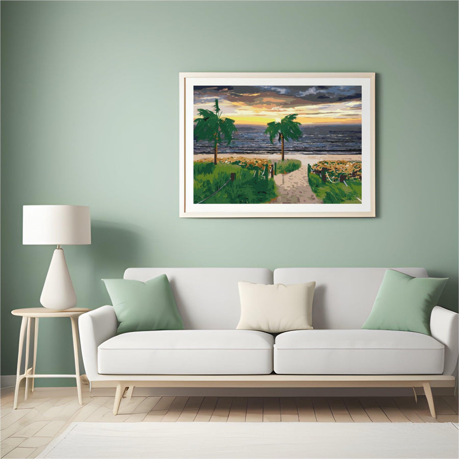 Diamond Painting - Zeestrand en palmbomen - SEOS Shop ®