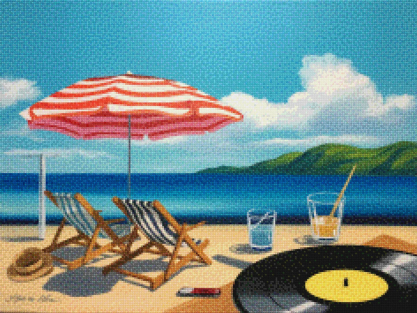 Diamond Painting - Zomer op vinyl