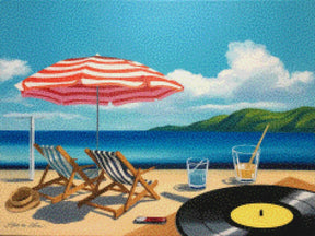Diamond Painting - Zomer op vinyl