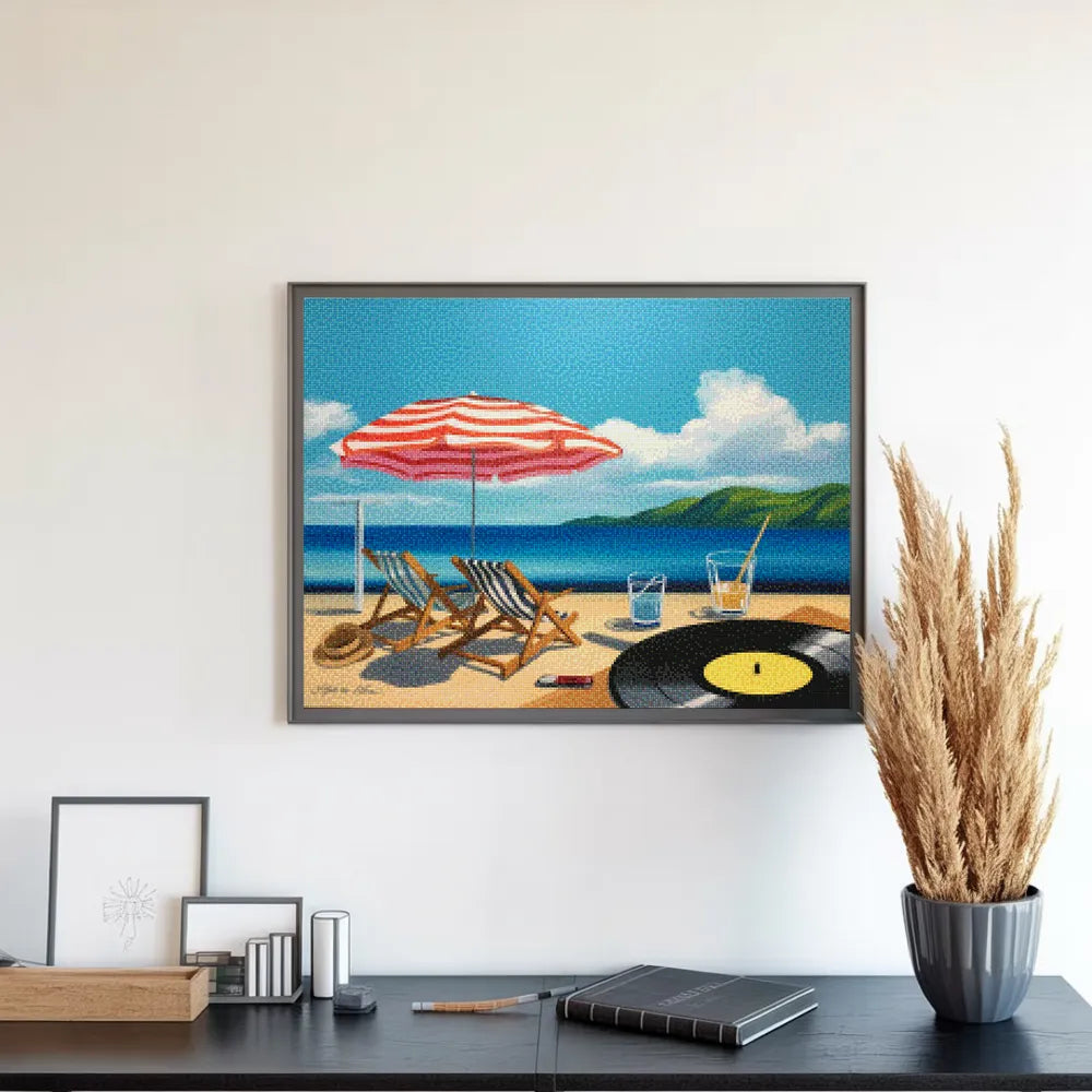 Diamond Painting - Zomer op vinyl