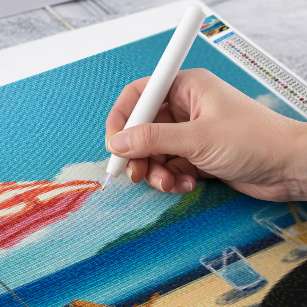 Diamond Painting - Zomer op vinyl