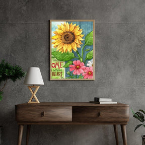Diamond Painting - Zonnebloem Thuis Hart - SEOS Shop ®