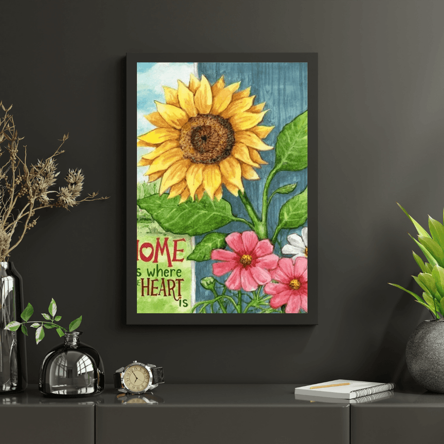 Diamond Painting - Zonnebloem Thuis Hart - SEOS Shop ®