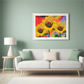 Diamond Painting - Zonnebloemen in de studio - SEOS Shop ®
