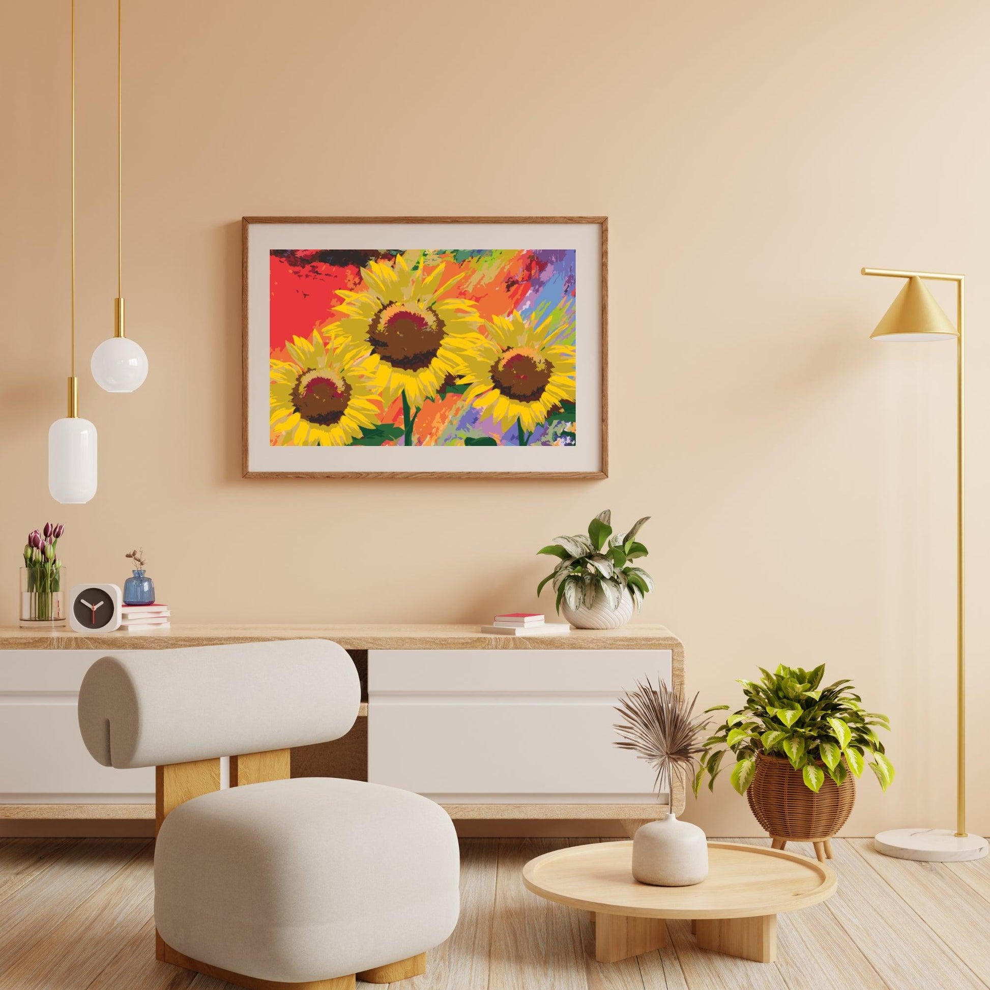 Diamond Painting - Zonnebloemen in de studio - SEOS Shop ®