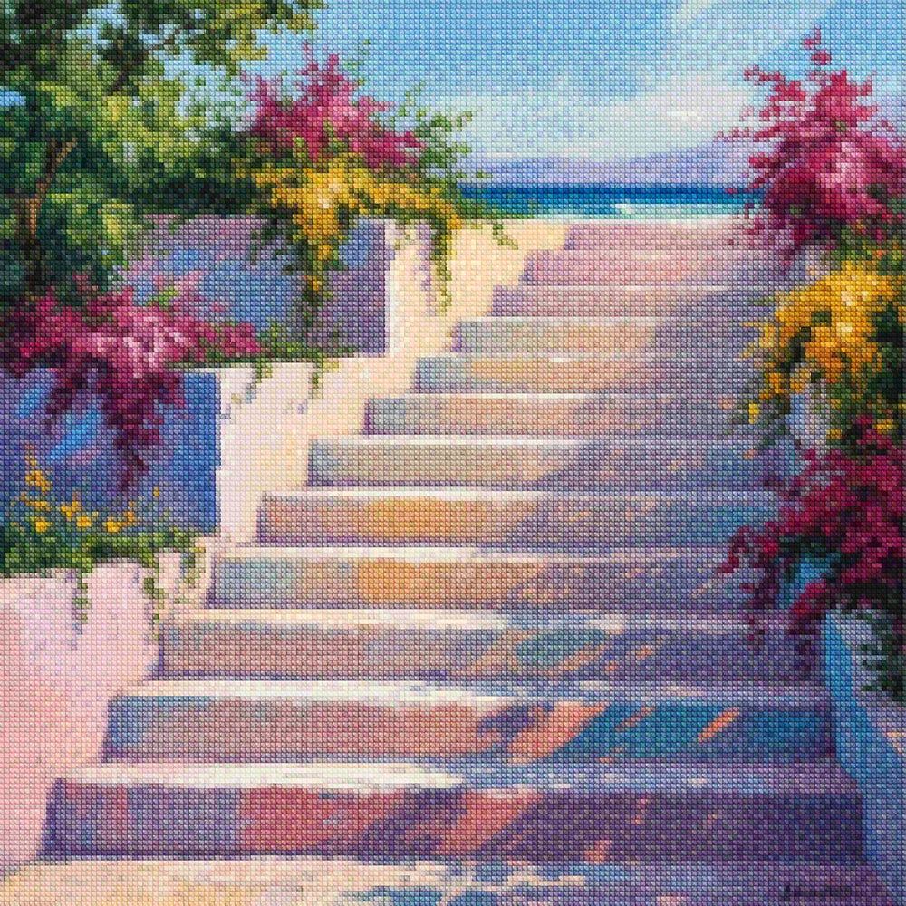 Diamond Painting - Zonovergoten stappen