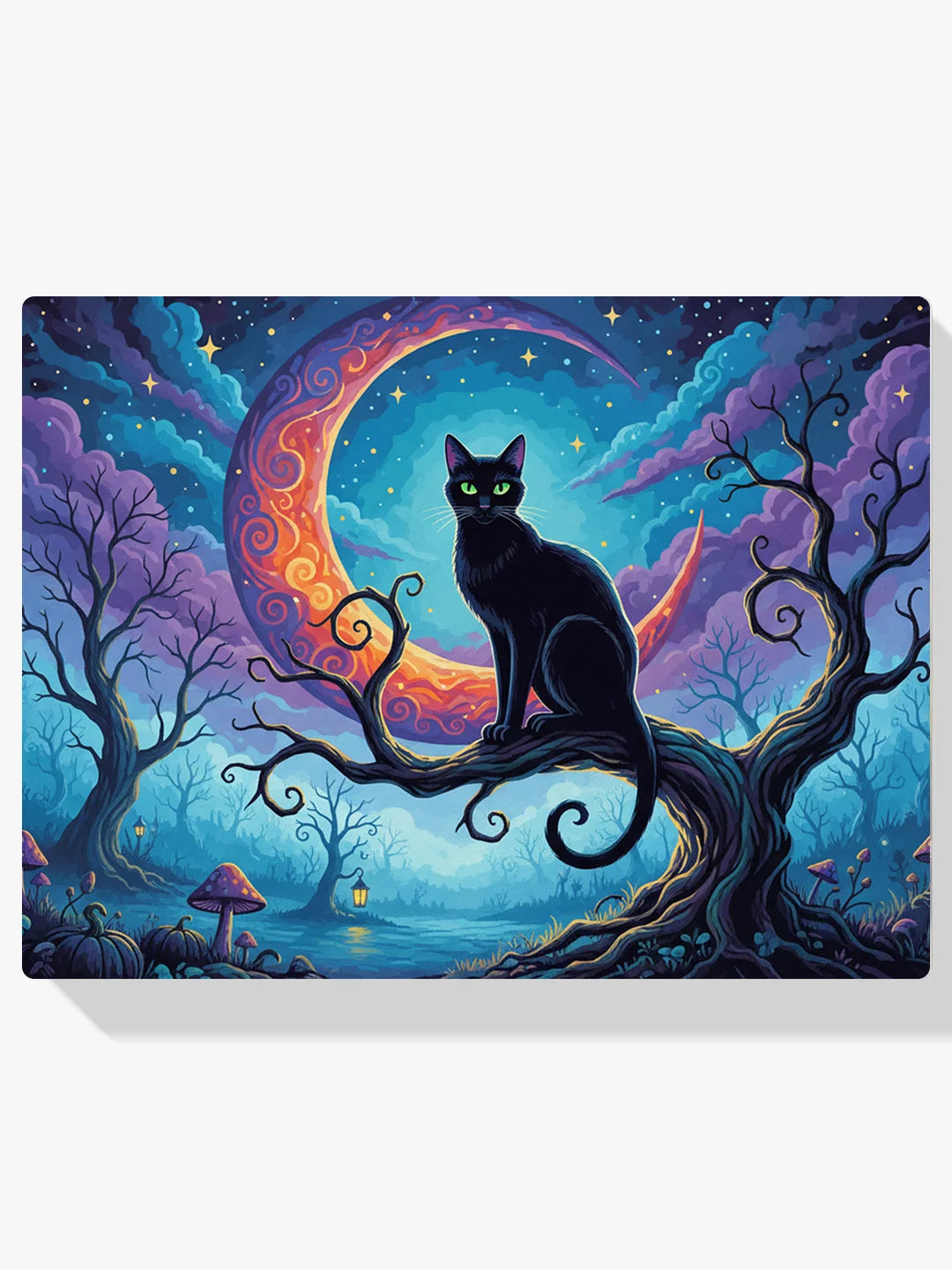 Diamond Painting - Zwarte kat bij maanlicht