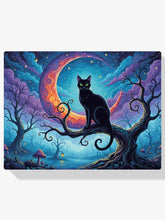 Diamond Painting - Zwarte kat bij maanlicht