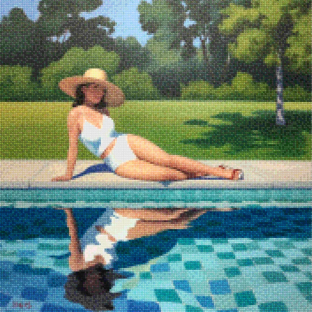 Mini Diamond Painting - Zwembadkant Echo