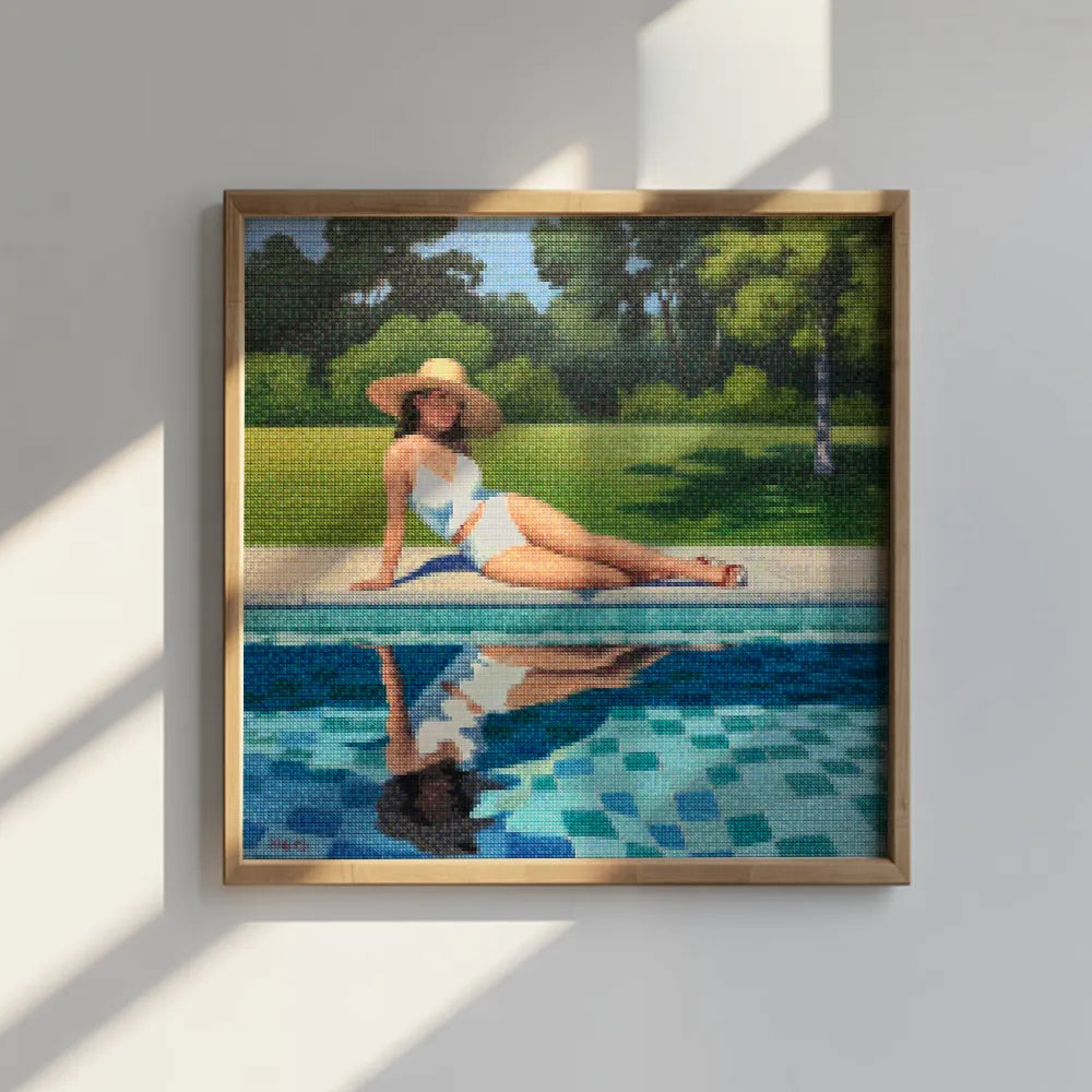 Mini Diamond Painting - Zwembadkant Echo