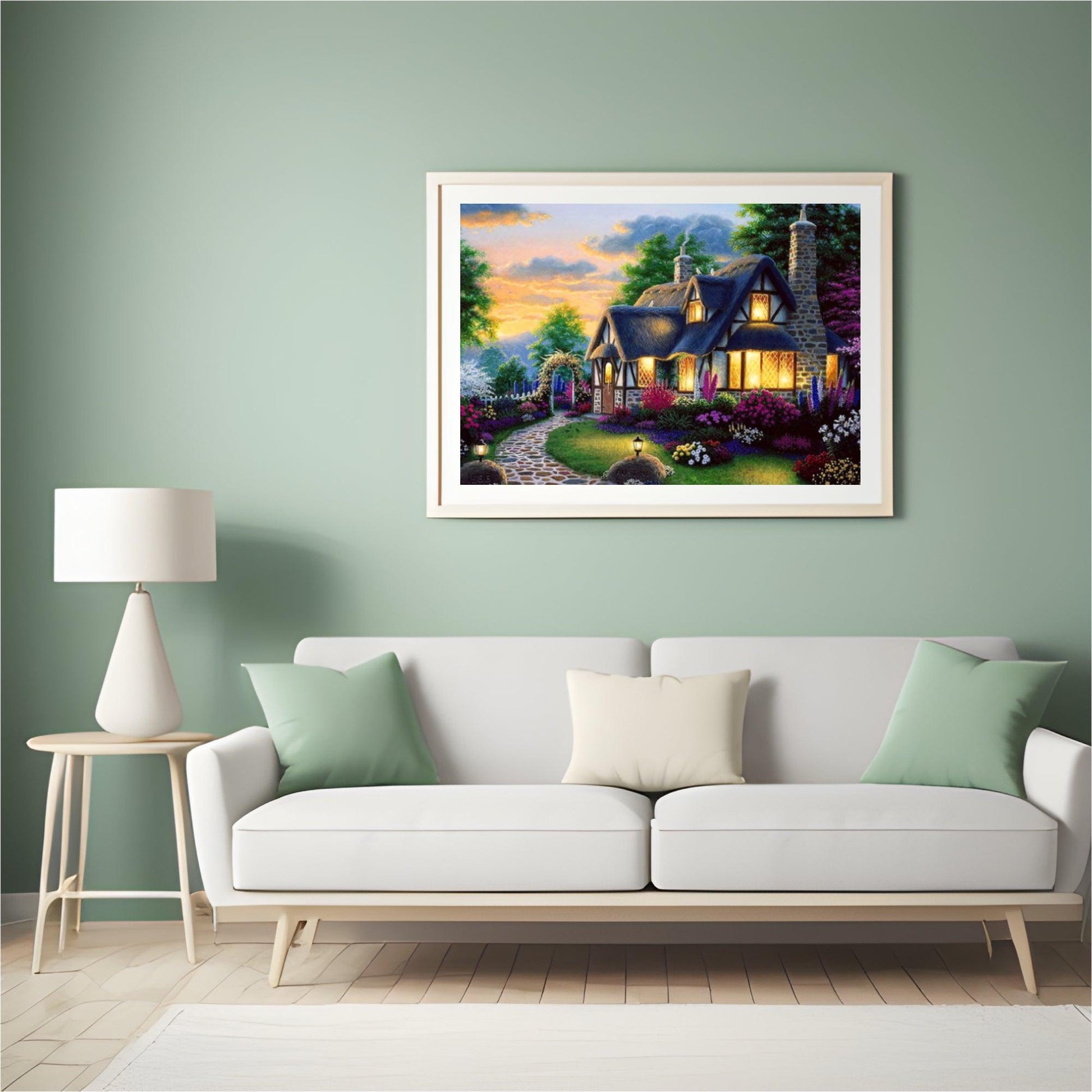 Diamond Painting Berghuis en tuin - SEOS Shop ®