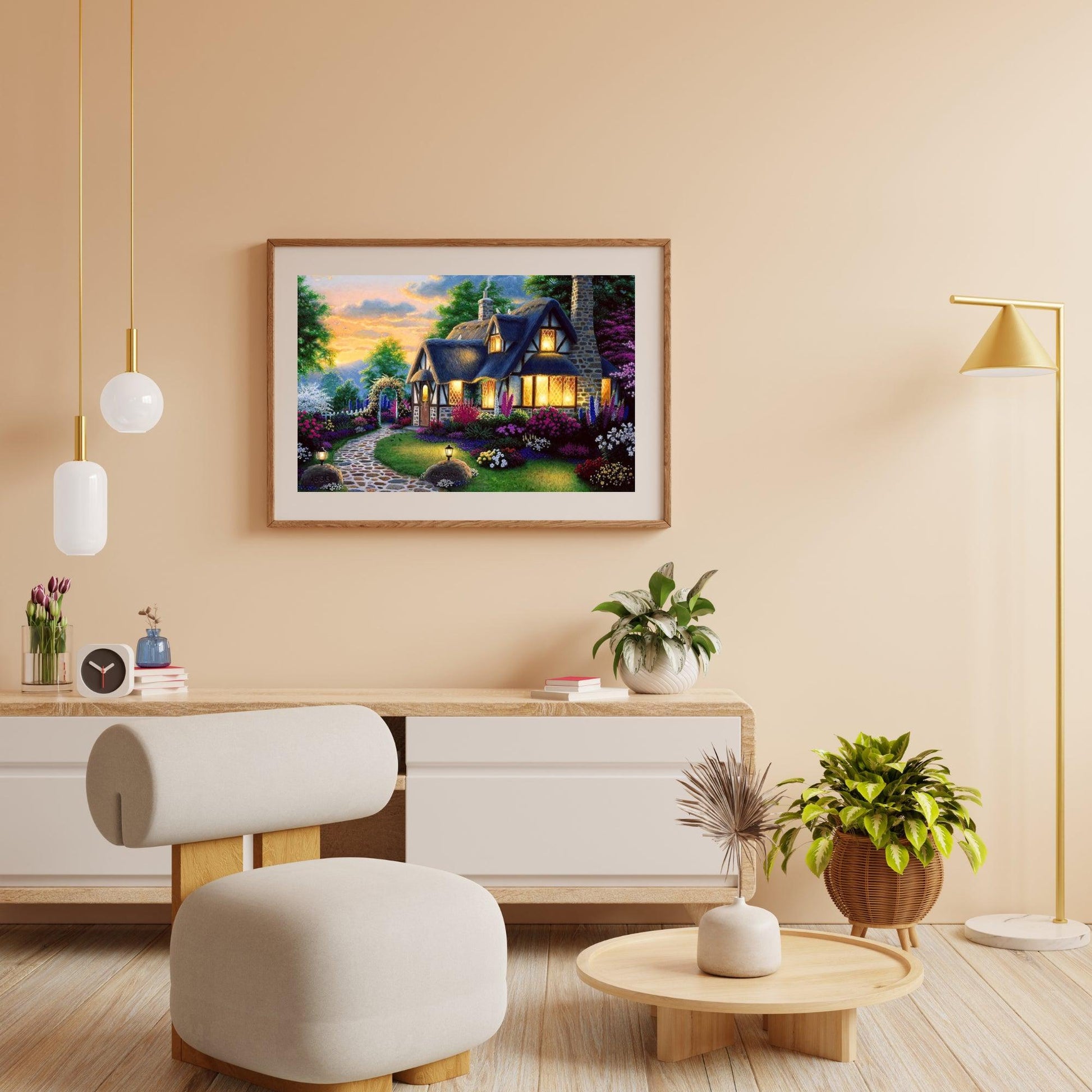 Diamond Painting Berghuis en tuin - SEOS Shop ®