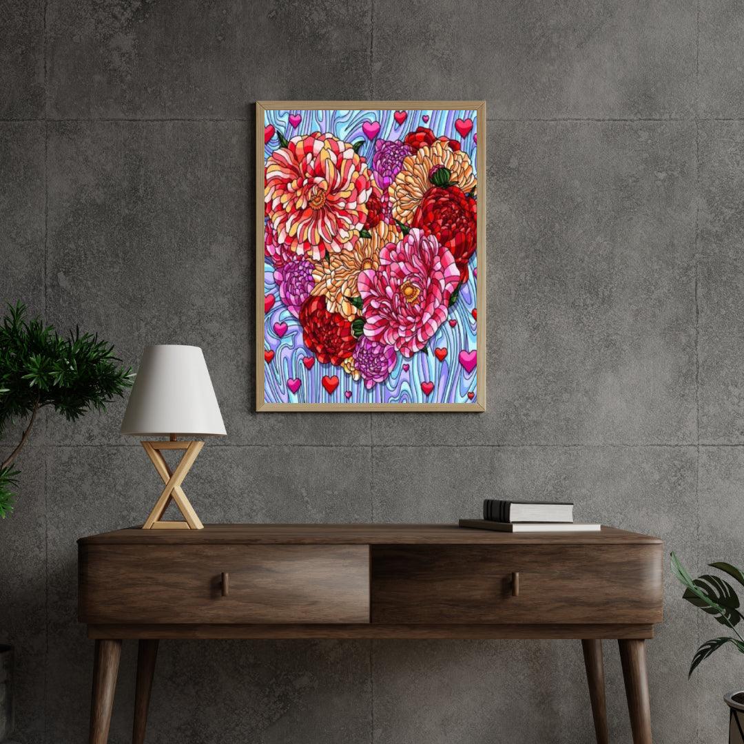 Diamond Painting Bloemen Hart - SEOS Shop ®